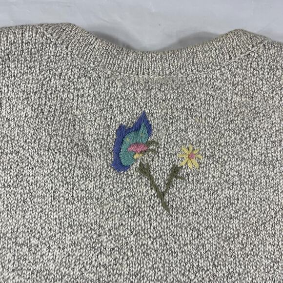 Northern Reflections Women’s Floral Embroidered Button Cardigan Sweater - Picture 2 of 13